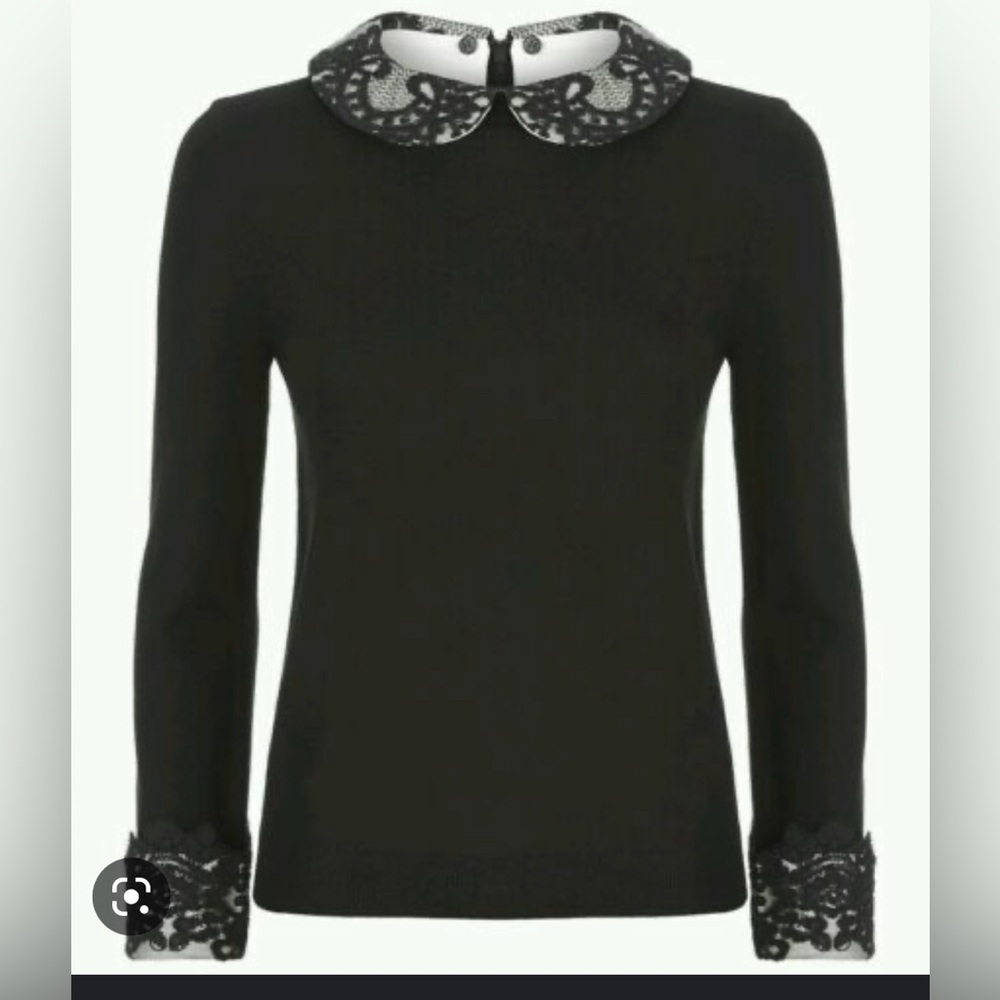 Alice Olivia Lace Collar Sweater